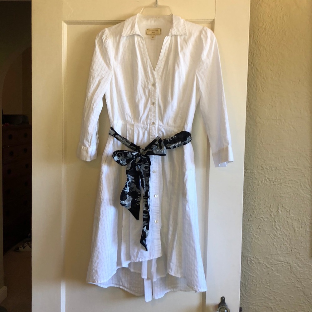 White Anthropologie shirt dress